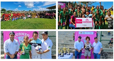 El equipo femenino de Distracción ganó el torneo de fútbol “Jóvenes Talentos Cerrejón”